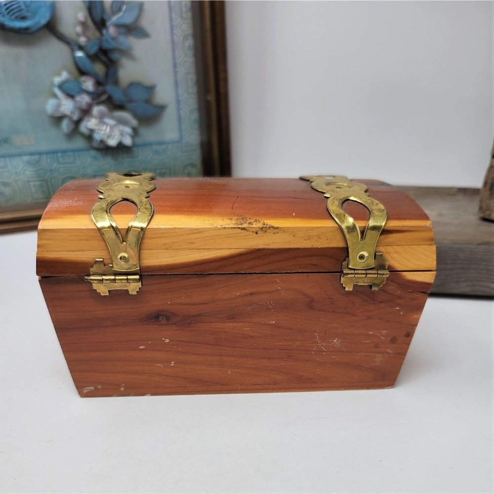 Vintage Souvenir Wood Trinket Box Chest Gettysburg - Picture 4 of 8